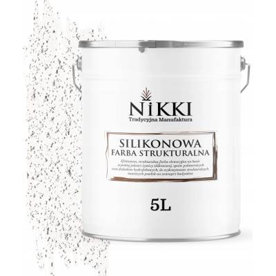 NIKKI Štruktúrna silikónová fasádna farba 5 l teplá biela