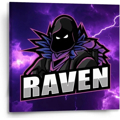 Sablio Obraz FORTNITE RAVEN Fialová búrka - 50x50 cm
