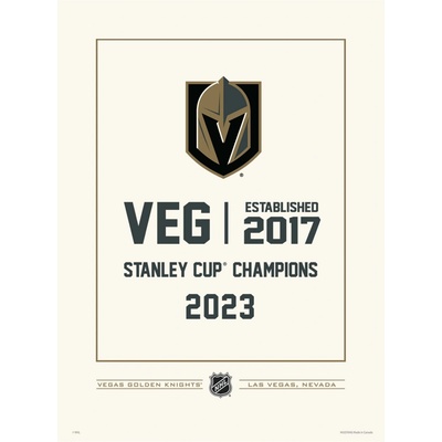 Mustang Plagát Vegas Golden Knights NHL Stanley Cup Champions 12" x 16" Dynasty De
