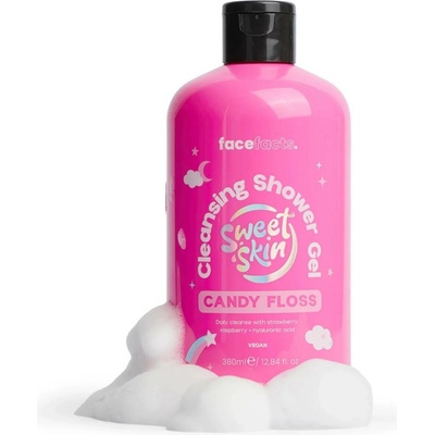 Face Facts sprchový gel s vůní cukrové vaty, Sweet Skin - Candy Floss Shower Gel, 380ml