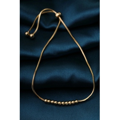 Prosperk minimalistický náramek z oceli zlatý S5015