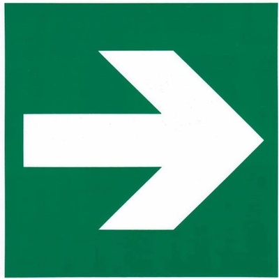 Šipka bezpečnostní - směr úniku 210x210mm - plast
