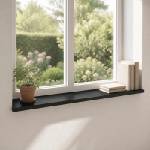 vidaXL Парапети за прозорци 2 бр. Черно 70 x 40 x 2 cm Солидно бук (42048359)