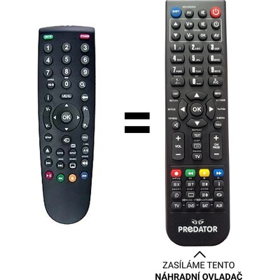 Dálkový ovladač Predátor Grundig VISION2 22-2930TDVD, VISION2 22-2940TDVD, 22VLC2102CDVD, 22VLE2100DVD, VISION2 19-2940TDVD, VISION2 19-2930TDVD, 22VLE2101DVDT2, VISION 2 19 2930 T DVD – Hledejceny.cz