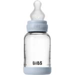 Bibs Стъклена бебешка бутилка Bibs - Със силиконов биберон, 120 ml, Baby Blue (50191231) - ozone
