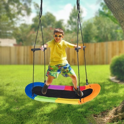 Costway hojdačka Skateboard Rainbow