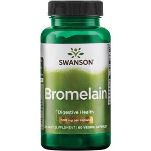Swanson Bromelain, 500 mg, 60 растителни капсули, Swanson (SWU820)