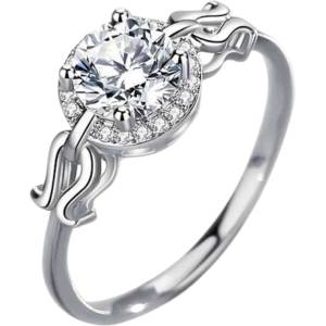 Silenti Jewelry Сребърен пръстен "Аура" - 8 - 57мм (18.1мм диам. )