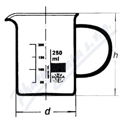 Kádinka s uchem a výlevkou 250ml č.154