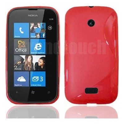 Nokia Lumia 510 Силиконов Калъф Червен + Протектор