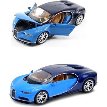 Welly Bugatti Chiron model modrá 1:24