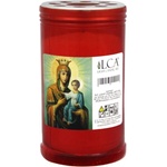 LCA Червена ритуална свещ с горене 45 часа (t30)