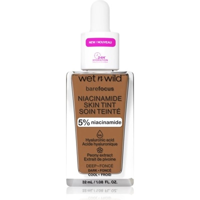 Wet n Wild Bare Focus Niacinamide Skin Tint lehký hydratační make-up Deep 32 ml