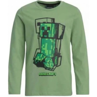 MOJANG official product - Chlapecké bavlněné tričko s dlouhým rukávem Minecraft zelená – Zboží Dáma