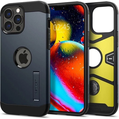Spigen Tough Armor Case - хибриден кейс с най-висока степен на защита за iPhone 13 Pro Max (сив)