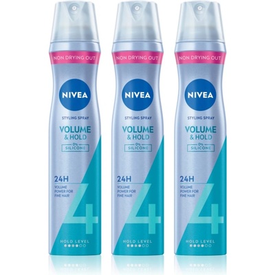 Nivea Volume Care лак за коса за увеличаване на обема 3 x 250 ml