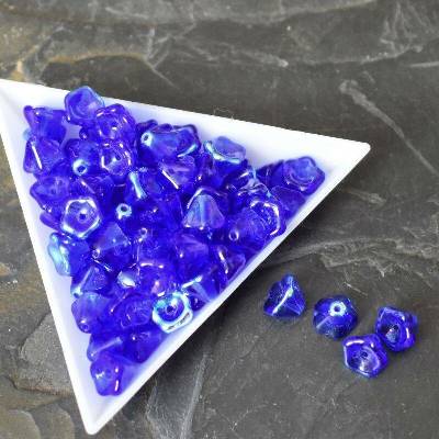 - Zvonečky cca 6x8mm - modré AB 100 ks