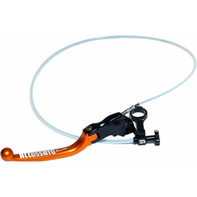ACCOSSATO Brake lever folding ACCOSSATO RA002 with integrated remote adjuster for original brake master cylinders oranžová