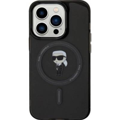 Karl Lagerfeld IML Ikonik s MagSafe iPhone 15 Pro - čierne