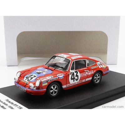 Trofeu Porsche 911 Coupe N 43 24h Le Mans 1971 Jean Pierre Bodin Gilbert Courthiade Red 1:43