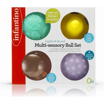Infantino Sada senzorických míčků s hudbou a světlem