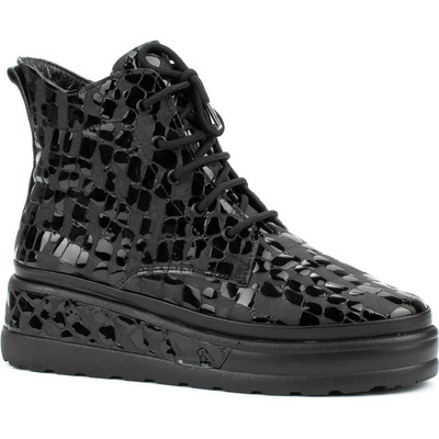 Дамски боти от естествена кожа на равно ходило