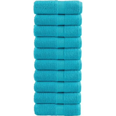vidaXL Премиум кърпи за пране SOLUND 10 бр. тюркоазени 30x30 см 600 г/м2 (137445)