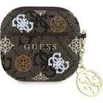 GUESS Калъф за Apple AirPods 4 / 5, Guess PU 4G Peony Charm Case, Кафяв (GUA4P4RPEW)