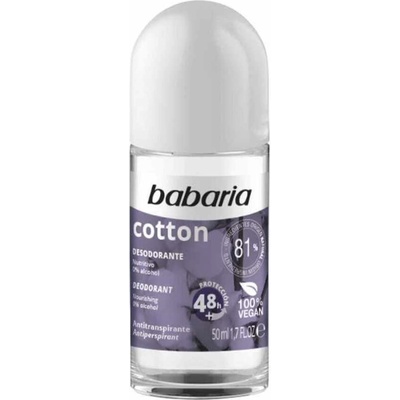 Babaria dezodorant Cotton roll-on s vyživujúcim účinkom 50 ml