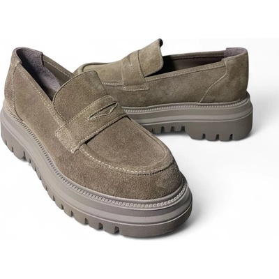 GNStyle Модерни и комфортни дамски лоуфъри от естествен велур с класическа визия