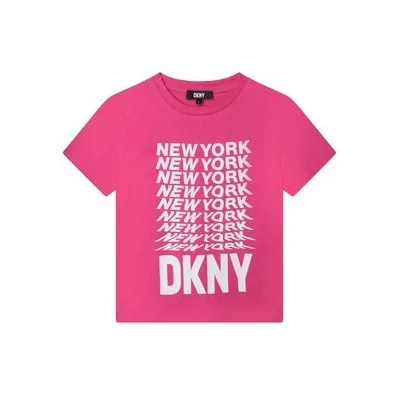 DKNY Тишърт D35S76 S Розов Regular Fit (D35S76 S)