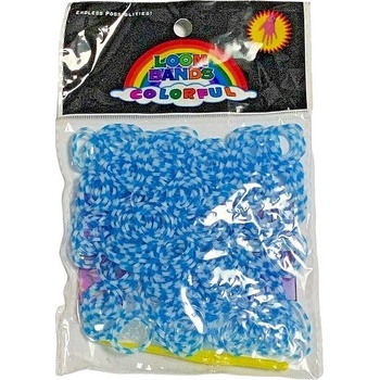 Loom Bands gumičky s háčikom na pletenie priesvitné modré
