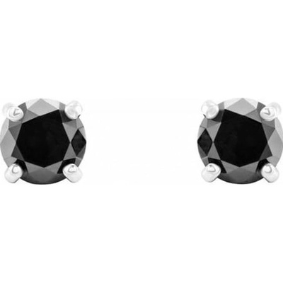 Eppi Náušnice s 0.5ct čiernymi diamantmi Ingrid E32076