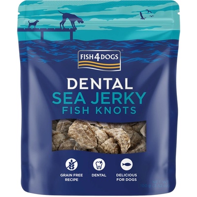FISH4DOGS DENTAL SEA morská ryba uzlíky 100 g