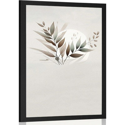 Plakát minimalistické listy v boho designu - 40x60 no frame