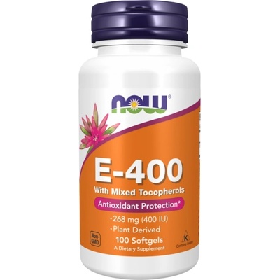 NOW Vitamin E-400 IU D-Alpha [100 Гел капсули]