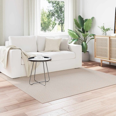 vidaXL Килими за помещение Квадратна FARO Крем 120 x 120 cm Полиестер (42022564)