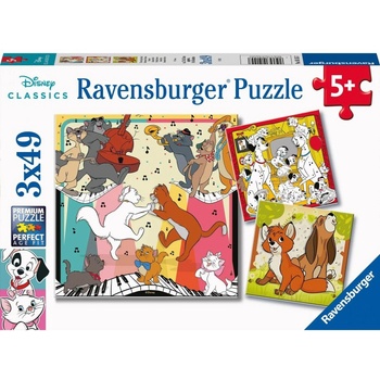 Image 1 of Ravensburger Пъзел Ravensburger от 3 x 49 части - Дисни животни (5155)