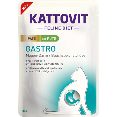 Kattovit Gastro Paté morčacie 10 x 85 g