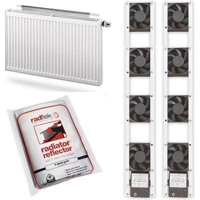 CEL Šumperk Sada 2x ventilátorů Termík 4 + úsporné radiátorové fólie RADFLEK – 3 kusy v balení – Zboží Mobilmania