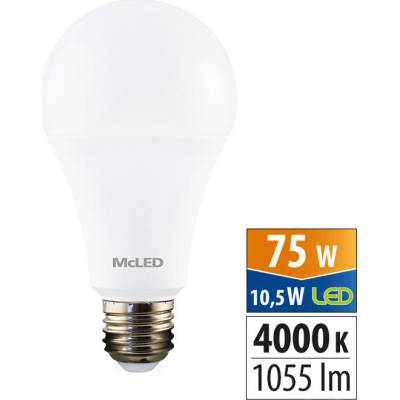 McLED LED žárovka E27 10,5W 75W neutrální bílá 4000K