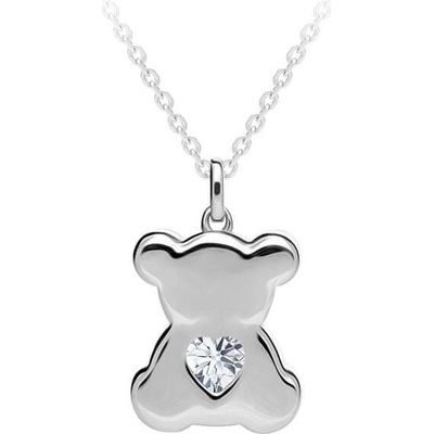 Preciosa Strieborný náhrdelník Shiny Teddy s kubickou zirkónia 5326 00