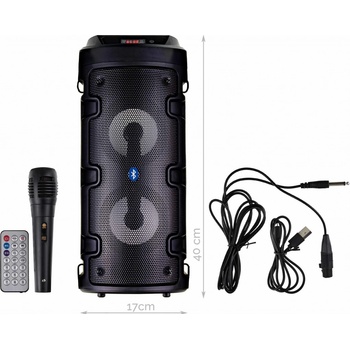 Roberto Marketplace Bluetooth Reproduktor s karaoke mikrofonem černý