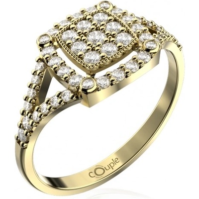 Couple prsten Kostka žluté zlato se zirkony 6610309 0 1