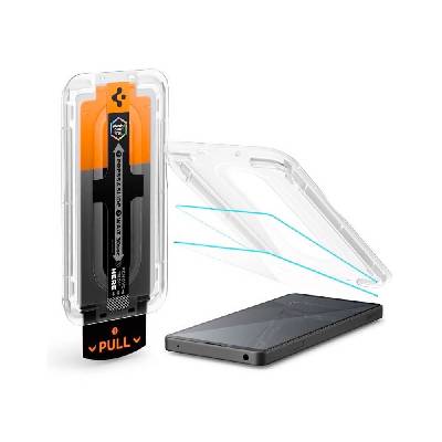 2 броя калени стъклени защитни покрития за дисплея на Sony Xperia 10 VII - Spigen Glas. tR EZ Fit Pro Tempered Glass 2 Pack (прозрачен) (AGL11197)