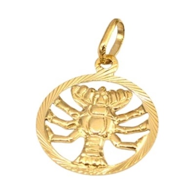 B&B Goldinvestic Zlatý přívěsek rak v kruhu N5063