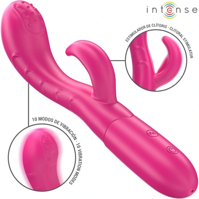 Intense amara vibrator with stimulating tongue 10 vibrations pink