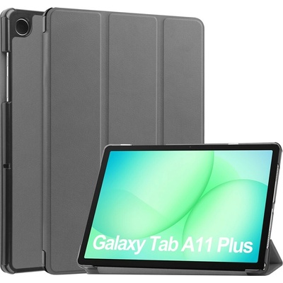 Vsetkonamobil 127698 LEATHER Zaklápací kryt pre Samsung Galaxy Tab A11+ šedý