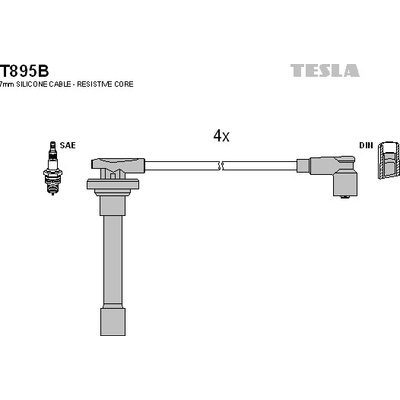 Sada zapaľovacích káblov TESLA T895B