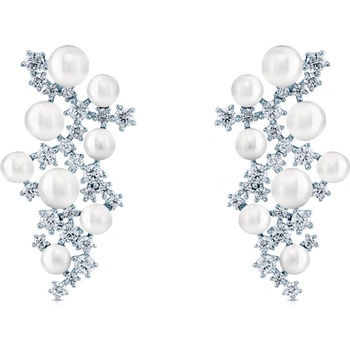 SAVICKI Обеци Eterniàle, среброи, цирконии, перли